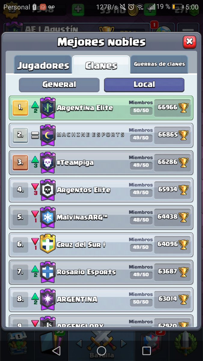 AE es imparable!

Volvemos a cerrar top 1 de Argentina con 67000 puntos de clan, de la mano de @adrianagustinb <a href="/IvanAE_Cr/">Ivannn</a> .
Estamos más unidos que nunca!!

#Top1ARG
#GoAE
