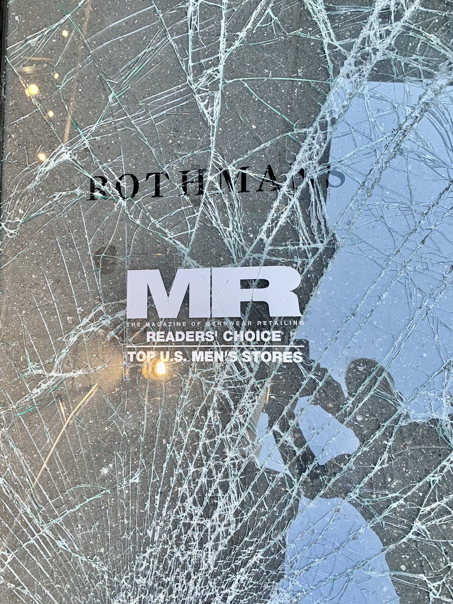 Rothmans NYC was looted last night. While unfortunate, we will get back up. We do recognize that this is a moment of profound anger in the US, and we support those who are working to achieve justice for black Americans #JusticeForGeorgeFloyd