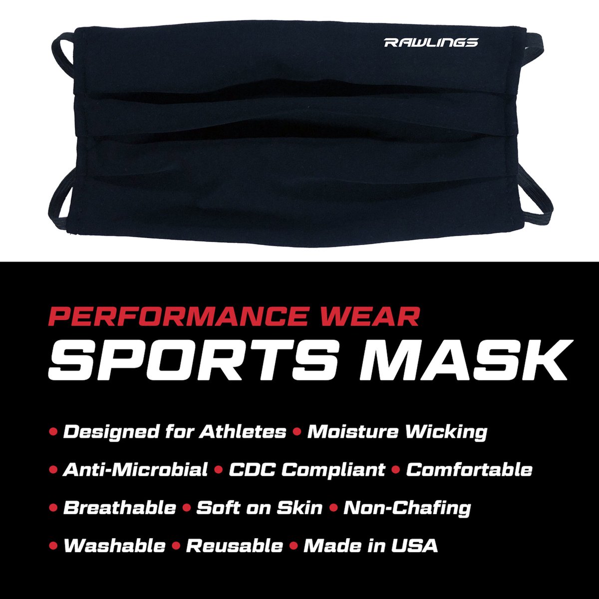 Designed for athletes, these masks protect players while being resuable