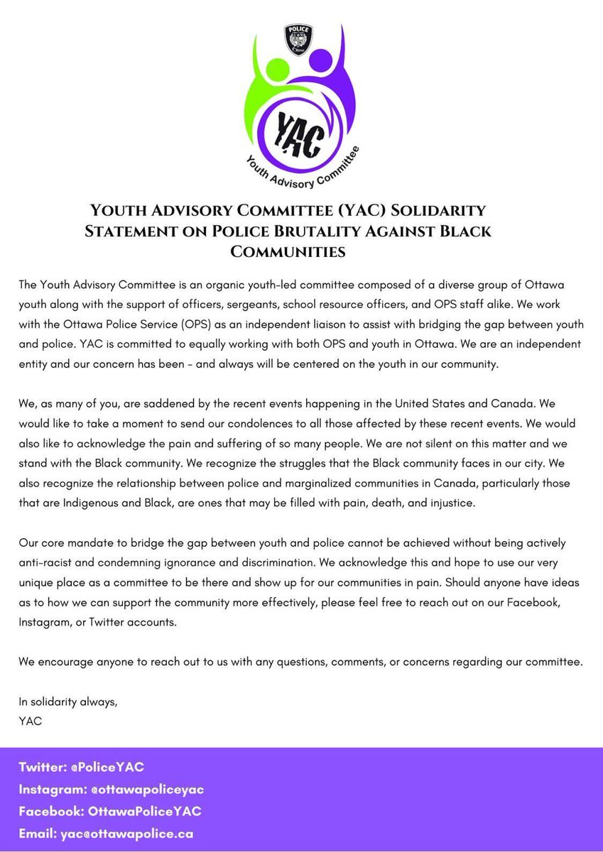 YAC stands in solidarity with the Black community.