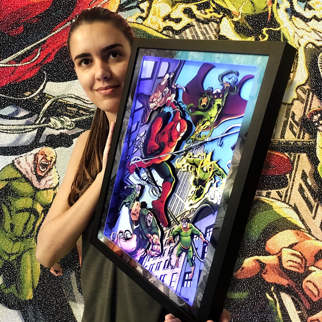 3dboxbr's tweet photo. 3DBox Spider-Man!
Mais uma vez contamos com a arte do Lucas Pereira (esse artista é D+)
Quadro3D Formato Premium 45x33x4cm com vidro de proteção e iluminação LED https://t.co/EBQsAS4sVJ