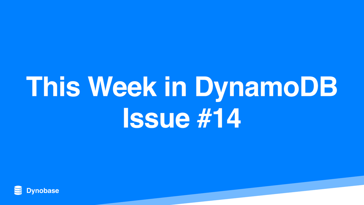 dynobase's tweet photo. [This Week in #DynamoDB] Issue #14 is here: https://t.co/sKlBSTHdJf

What is DAX? How to backfill DDB TTL attributes with EMR? Dynamo + Elasticsearch and a lot more.

Featuring @janithakoon @allocatedev @gcornwell @AwsSimplified https://t.co/lWEDWKwmGm