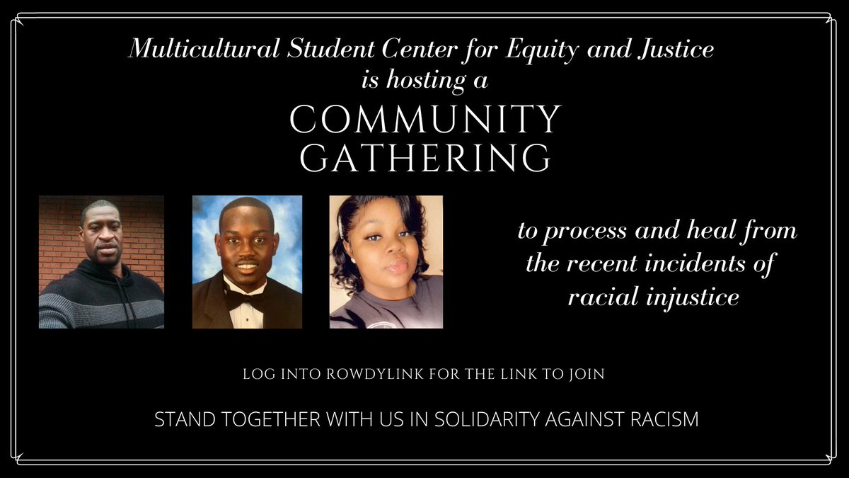 UTSA's tweet photo. Roadrunners, stand together in solidarity against racial violence.

UTSA condemns racism, hatred and violence. https://t.co/7Sp2ns18jz

Join the @UTSA_MSCEJ at noon on June 3 for a community gathering to process the pain and anger of racial injustice. https://t.co/Gd1fFpz623 https://t.co/BVvqpyaBgQ