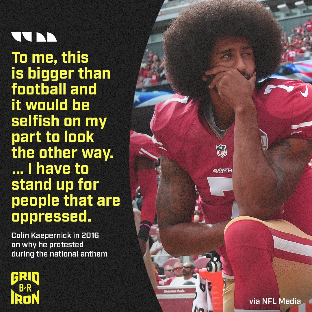 BleacherReport's tweet image. Four years later, Colin Kaepernick's message is still relevant.