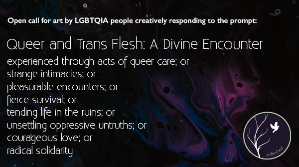 enfleshed's tweet photo. May #Pride month be a source of sustenance, a call to solidarity, &amp; a witness to our Sacred power and Strange offerings. In service to our collective need for spiritual nourishment as we labor for justice, we invite submissions to the Vita Divina project. https://t.co/xEJkJnvXXq https://t.co/BxprpO9B8r