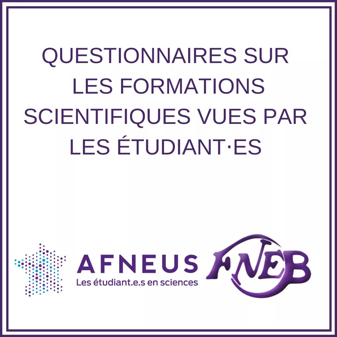 BTF_UPCite's tweet photo. Afin de faire un état des lieux des formations scientifiques en France, la @Afneus et @Fneb_mono vous proposent de prendre quelques minutes pour répondre à ce questionnaire. https://t.co/I5726glrZU