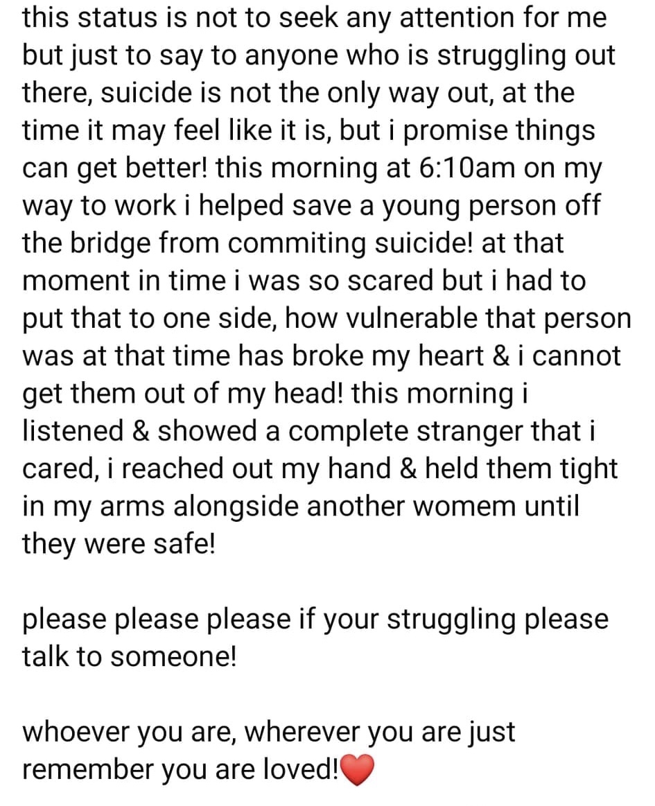 Just us checking in how's everyone feeling just wanted to share this message from one of our first year's ❤️❤️ we  are very proud of her actions today please all remember mental health matters #MentalHealthAwareness #mentalhealthmatters