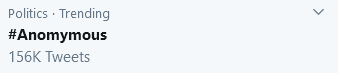 YourAnonNews's tweet photo. Trending 2 days in a row... https://t.co/ThrGlJIWLH