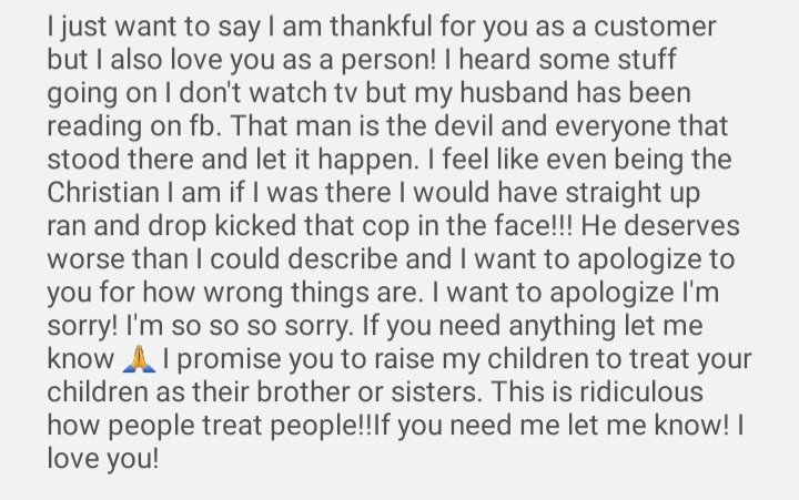 PastorTonySmith's tweet photo. This is from our white sister that could feel our suffering! Why can't the world do the same!!they blame Russia, for looting and Rioting, But the Police were American! As were all the other Cops that choke, shot and hanged our ppl! #MOOW @ThePres86706945 @KremlinRussia_E https://t.co/9248ZK7tYo