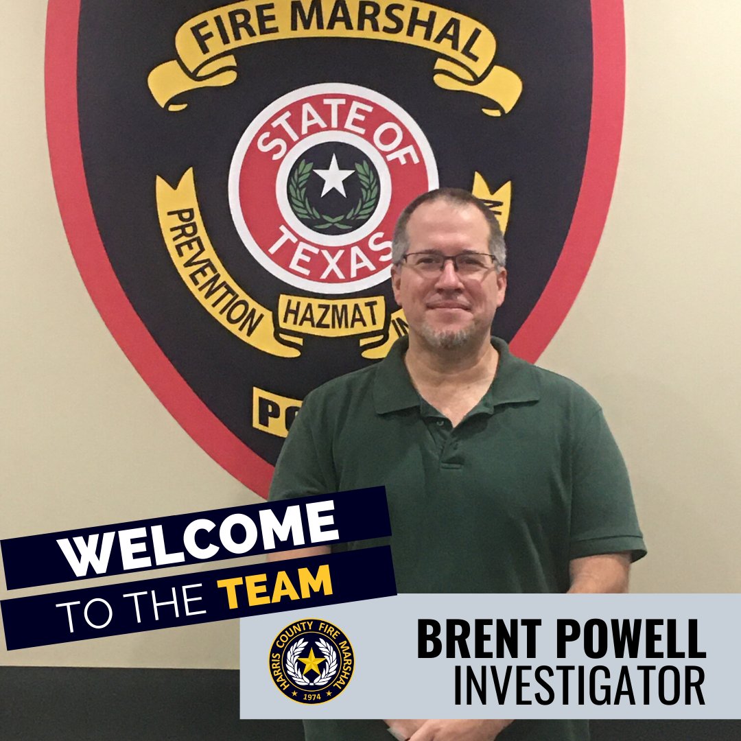 hcfmo's tweet photo. Please join us in welcoming HCFMOβs newest Investigator, Brent Powell! We look forward to working with you in our mission to make Harris County a safety community to live in. #HarrisCounty #HCFMO https://t.co/P9BrwJk1hU