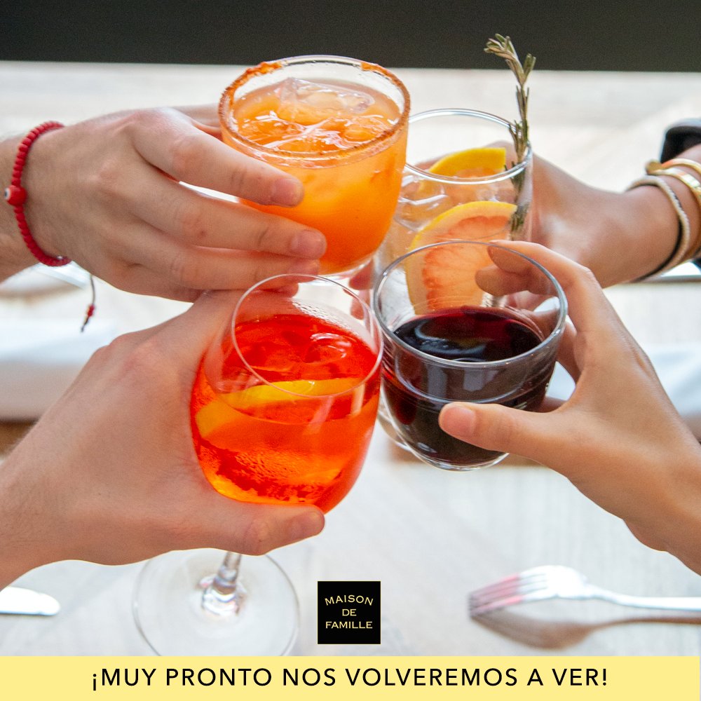 ... ¡y podremos brindar todos juntos!🥂 #MaisonEnTuCasa
#ComeCDMX #PideParaLlevar #QuédateEnCasa