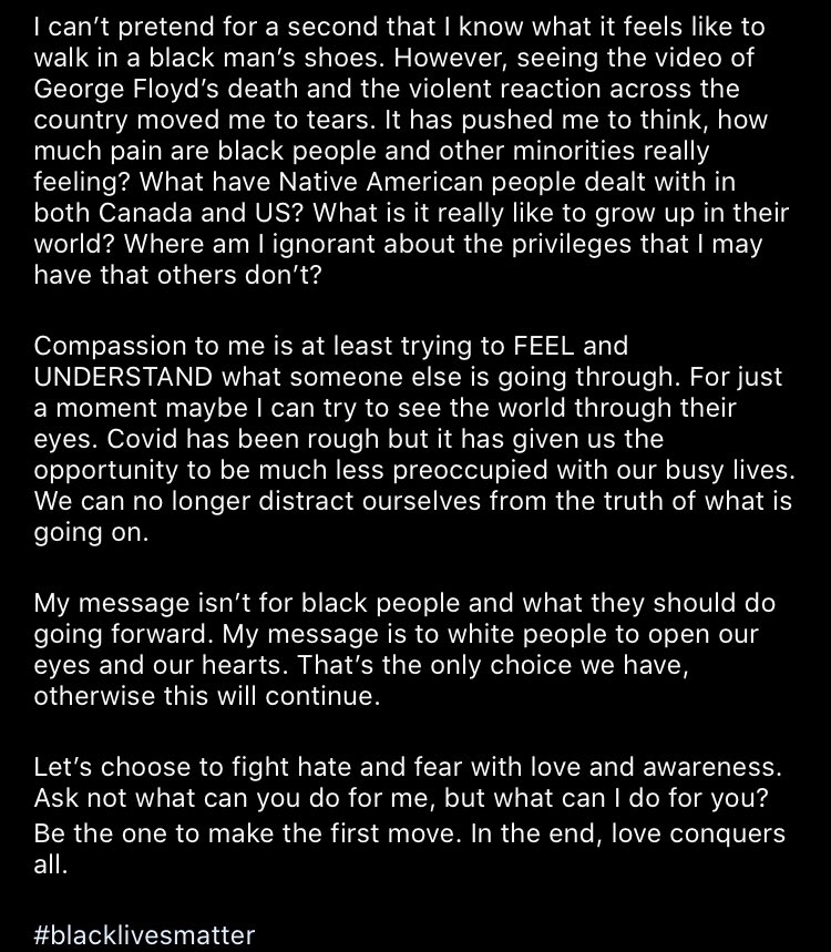 brandonmcain's tweet photo. #Blackhawks captain Jonathan Toews’ statement on Instagram. https://t.co/hCkhNMunmu
