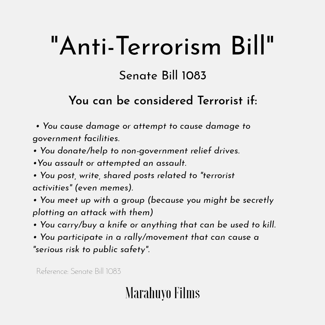 MarahuyoFilmsPH's tweet photo. Freedom of speech is the basic human right, let's fight for it!
#JunkTerrorBill https://t.co/hYEHedOZ0s