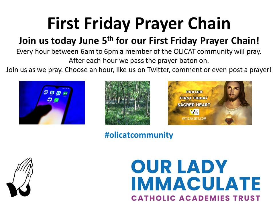 Good morning! Welcome to our 12 hour First Friday Prayer Chain. Mark McLaughlin Head Master at St Thomas Becket Secondary School, Northampton will lead the first hour of prayer. Do Tweet or leave a comment to let us know that you are praying with us!