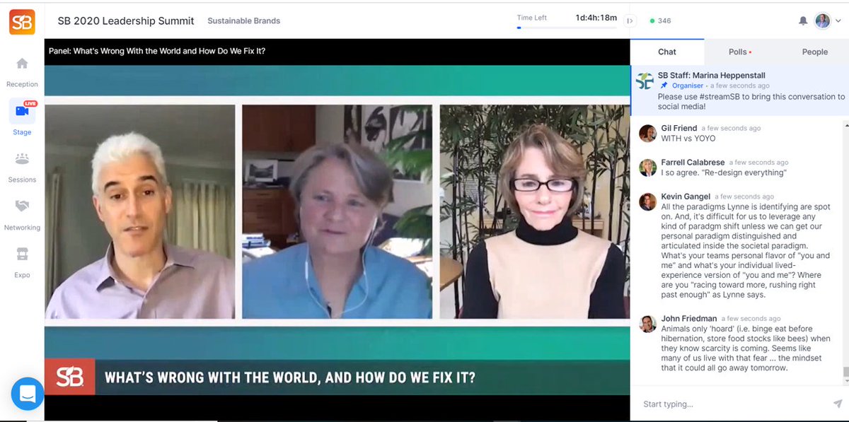 CSRphil's tweet image. Wow! What a BRILLIANT kickoff to @SustainBrands #streamSB !!! @AndrewWinston @JanineBenyus @lynne_twist Thanks @Koann for this phenom community! Join us! bit.ly/2zFHlWh