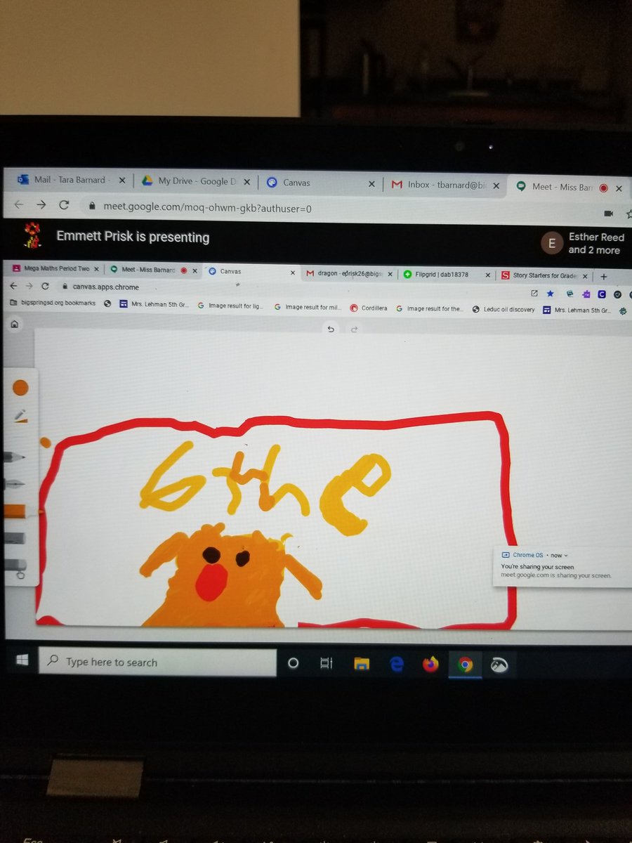 We had lots of fun playing pictionary at my last google meet! #BSMS #BSSDproud