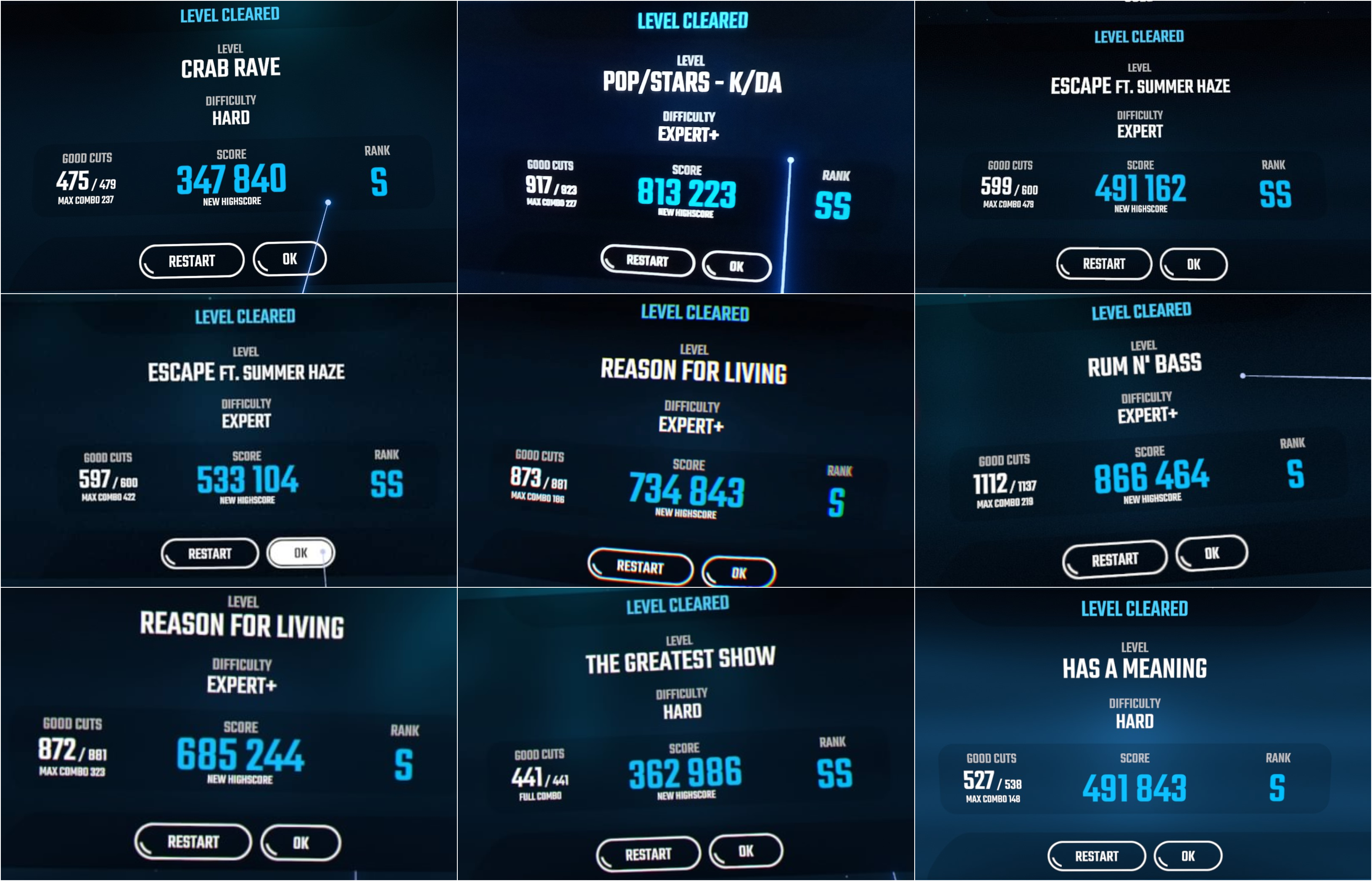 Beat Saber on Twitter: "We've tons scoreboards with S and SS rank which you were sharing us over the weekend. Great job guys! We're very proud of you! https://t.co/Ffd6LVUIAp" /