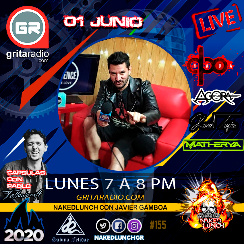 HOY!!! 7pm por <a href="/GritaRadioMusic/">Grita Radio</a> tendrémos algunos lanzamientos <a href="/qbooficial/">qbo</a> #Nada, <a href="/AGORAoficial/">AGORA</a> #Imperio, <a href="/karolmusicmx/">• K A R O L • T A P I A •</a> #Miedo y <a href="/MATHERYA/">MATHERYA</a> #Fearless, #capsulasconPablo #staytuned en #nakedlunchradio con #JaviGamboa #7a8pm por #FBLive