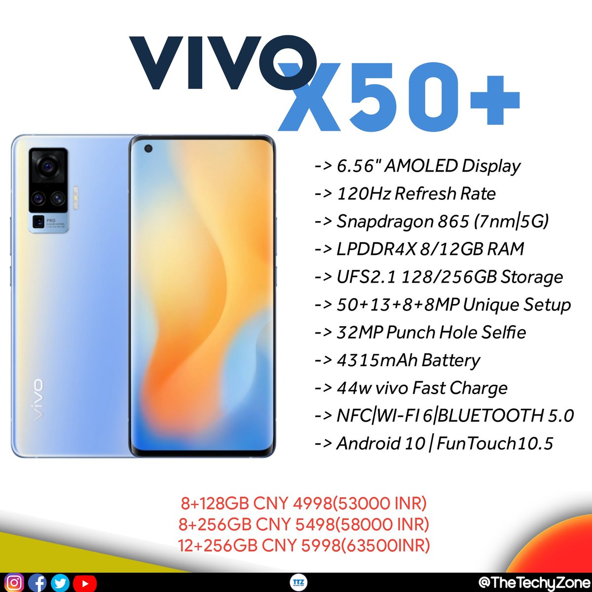 thataverageekk's tweet photo. Vivo X50 and X50 Pro ,X50Pro+ Launched in China.
#VivoX50Series #VivoX50Pro #VivoX50 #VivoIndia #LiveImage #Live #Gimble #GimbleCamera #professionalcamera #BestCamera #Periscope https://t.co/zwslbEs3r0
