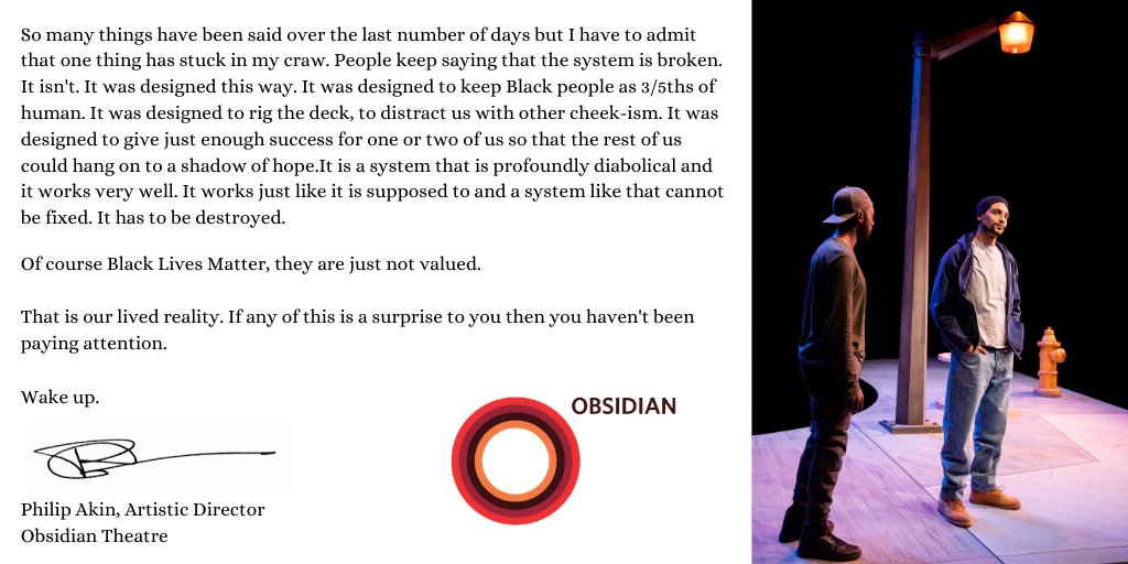 'Of course Black Lives Matter, they are just not valued. That is our lived reality. If any of this is a surprise to you then you haven't been paying attention. Wake up.' - Philip Akin @Akin36 Full statement below. #BlackLivesMatter #BlackArtMatters #ThisIsOurLivedReality