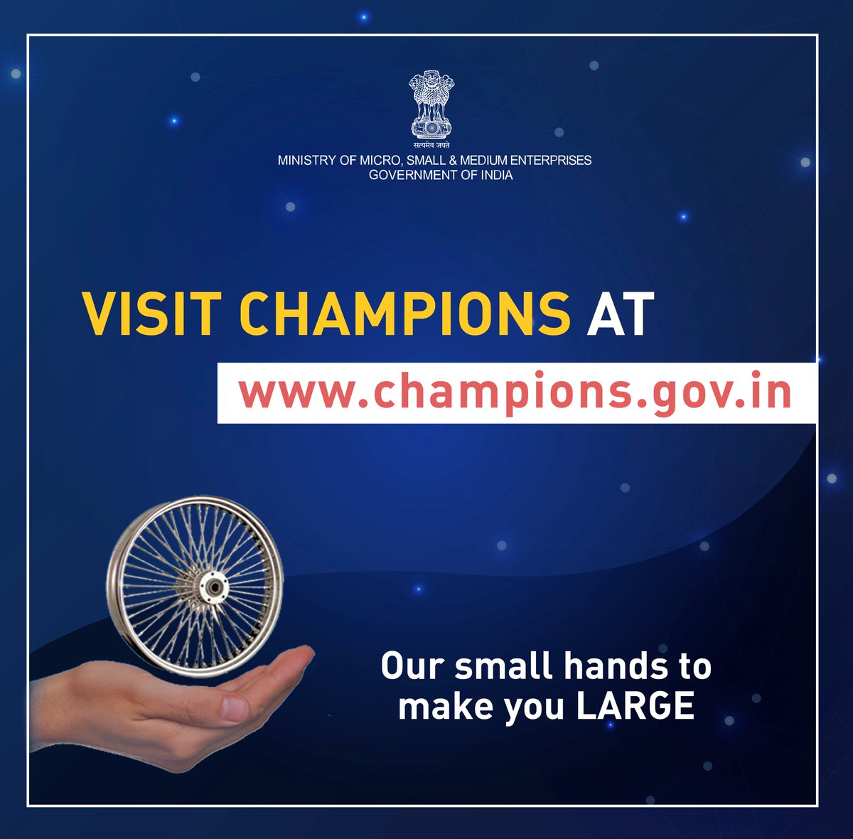 Become a Champion with the Ministry of MSME, visit champions.gov.in

#msmechampions #msme #champions #AatmanirbharBharat #NarendraModi