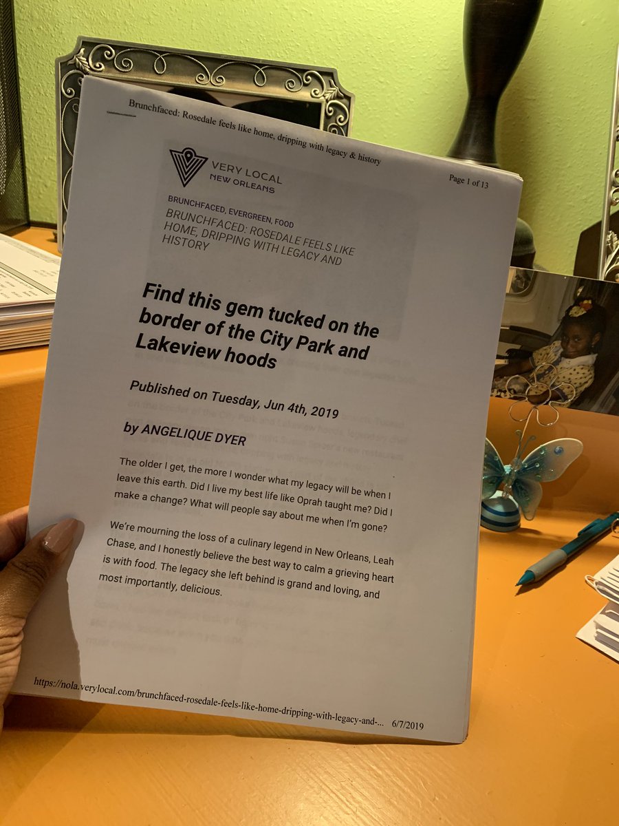 AngieWorldOrder's tweet photo. I’m working from home at my parents’ house today and discovered that my father prints out my @verylocalnola #Brunchfaced x #BrunchWithAngie stories and my heart! https://t.co/amBhM0Rycp