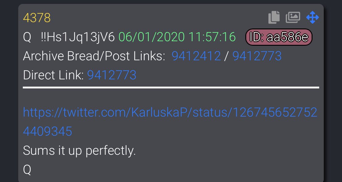 4378  ThanQ I am humbled  https://twitter.com/KarluskaP/status/1267456527524409345Sums it up perfectly.Q