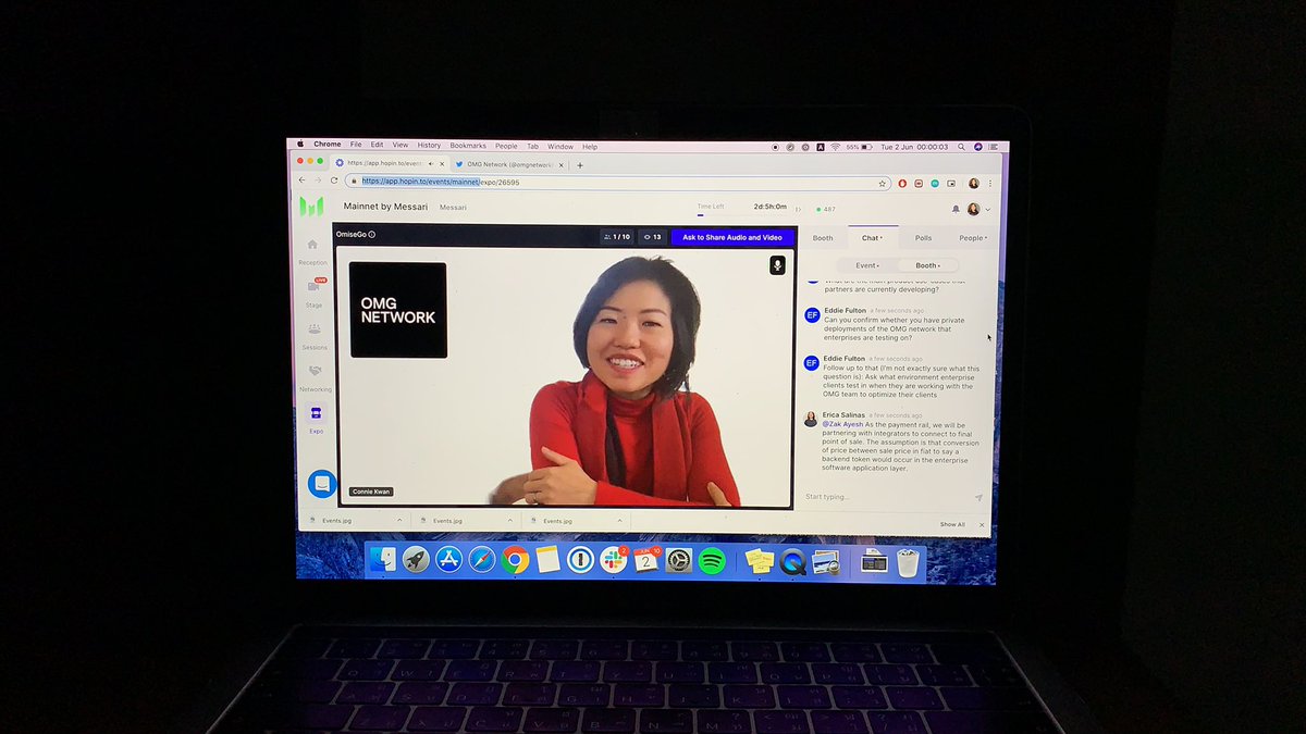 iamvirtualvikki's tweet image. Happening now: @omgnetworkhq last #Mainnet2020 @MessariCrypto expo booth session for the day with our VP Product, Connie and Product Manager, Erica!🤩 #OMGNetwork
