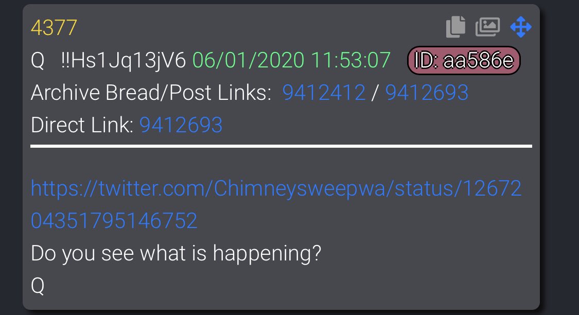 4377   https://twitter.com/Chimneysweepwa/status/1267204351795146752Do you see what is happening?Q