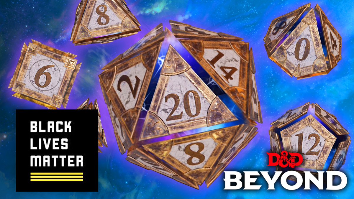 Available now on D&amp;D Beyond - unlock new dice sets to roll on your digital character sheets!

Half of all proceeds from dice sales this week (through June 9th) will be donated to <a href="/Blklivesmatter/">Black Lives Matter (BLM)</a>. Find out more here: dndbeyond.link/twmyth