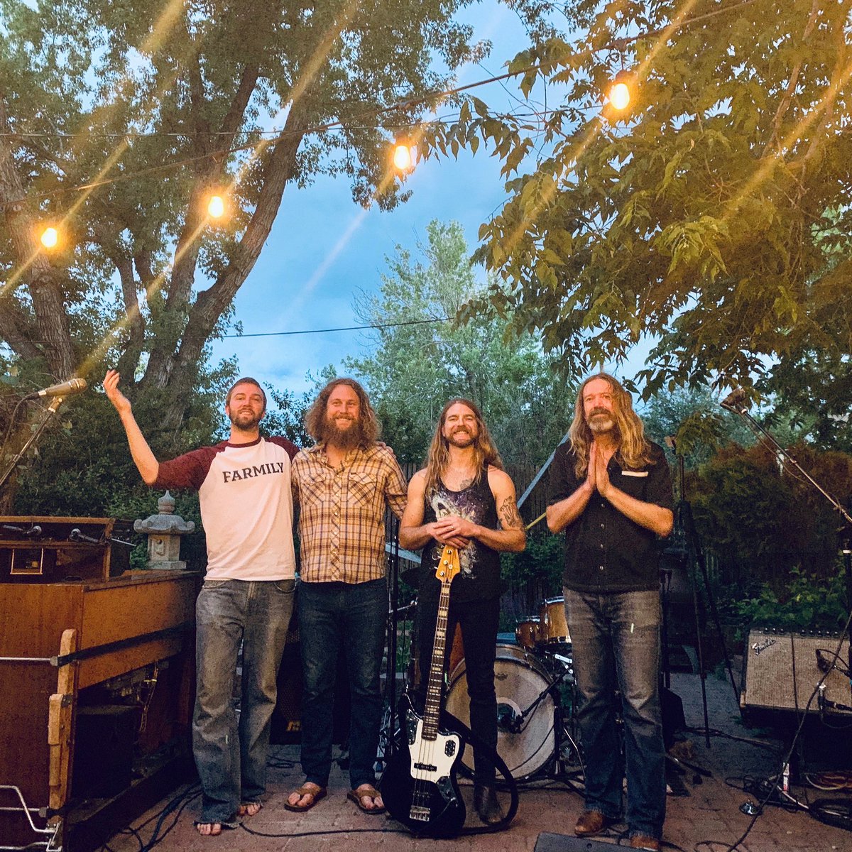 Farmily Forever. Huge Gratitude for all who have supported us &amp; enjoyed the music. Once again, our cup runneth over. Reunion show #2 still up on the FB page if you missed it. We don’t know what the future holds, but we really hope to play together again. #KissTheGround #Farmily