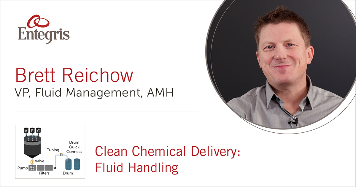 Entegris's tweet image. In this video, Brett Reichow, #Entegris VP #fluidmanagement, explains as particle sensitivities increase for complex memory &amp;amp; #logicdevices, #contamination mapping is a key step toward ensuring overall system cleanliness. hubs.ly/H0q_K_n0. #chemicalmanufacturers #semifabs