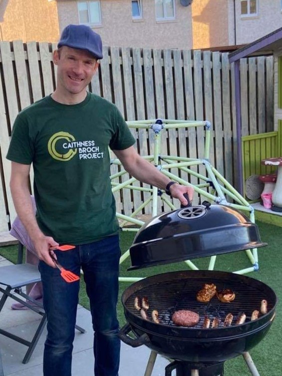 scotdrone's tweet photo. @TheBrochProject Saturday night barbecue with the coolest looking chef π #brochtee https://t.co/L0MllyZShn