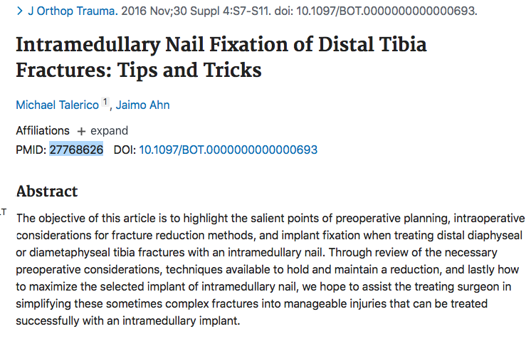 OrthoJC's tweet photo. This is a very useful paper showing some tips and tricks when IM nailing tibial fractures. Percutaneous clamps, temporary plates, blocking wires/screws. 

Any other pearls for reducing these fractures prior to nailing?

#orthojc
#tips

https://t.co/7J54CYAvLS https://t.co/sP9xu50zqq