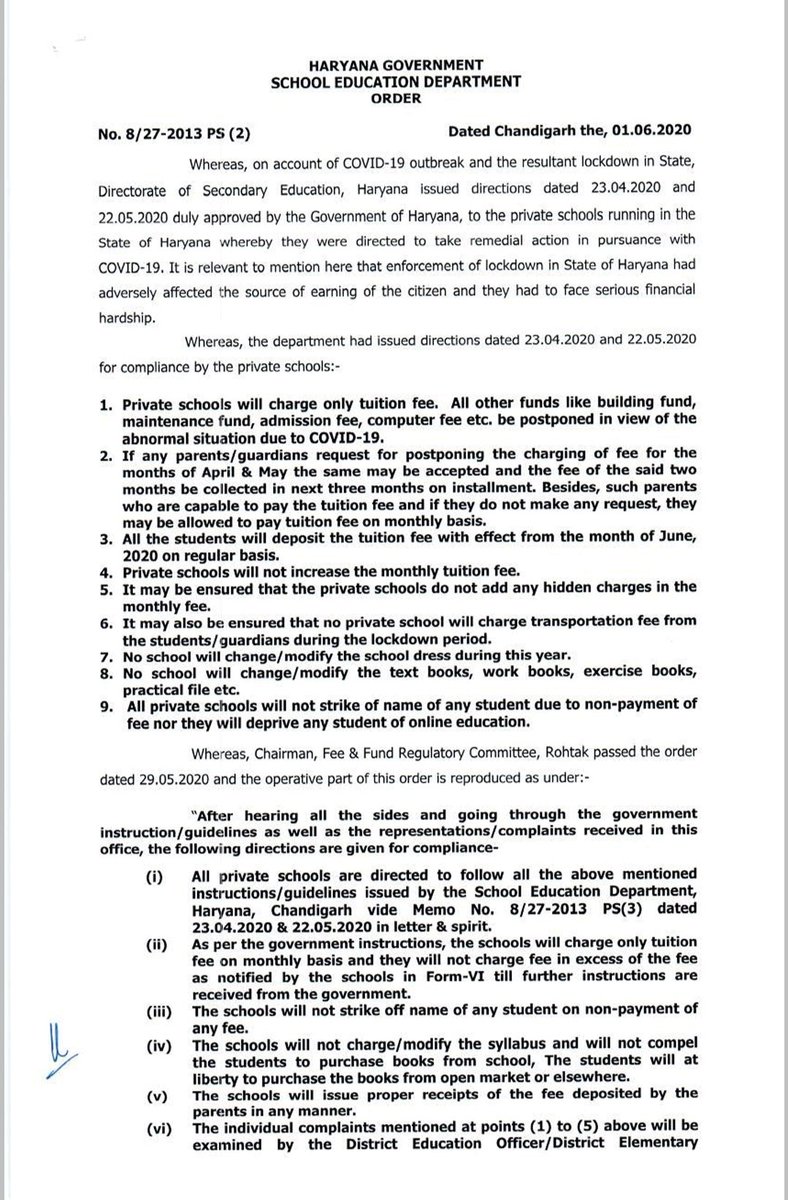 ThePradeepRawat's tweet photo. Dear @cmohry Sir!

We Parents have been requesting for
*Complete waiver of all other charges except

#50%TuitionFee

As Online classes hardly require the full School infrastructure!
Please Help The already struggling #middleclass
&amp; We will be indebted for your kind consideration! https://t.co/t86vAynjqc
