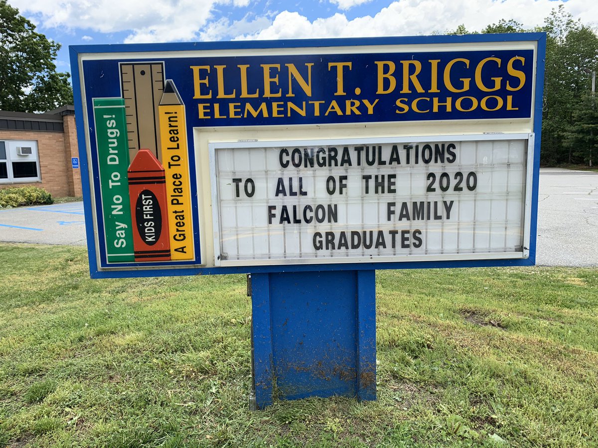 From our <a href="/briggs_school/">Ellen T. Briggs Elementary School</a> family to all of our graduates, Congratulations! #frombriggswithlove #2020grads #falconstrong #onceafalcon #alwaysafalcon 👩🏽‍🎓👨🏼‍🎓🦅