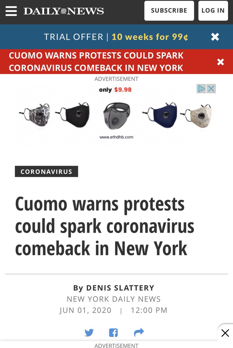 4380-Cuomo warns protests could spark coronavirus comeback https://www.nydailynews.com/coronavirus/ny-coronavirus-cuomo-briefing-daily-manhattan-20200601-nogowjc65vdnhchzfnto7vrhty-story.html?utm_medium=notification&utm_source=onesignal-Regain control necessary re: vote-by-mail re: [D] state bailout(s) re: economy-unemployment kill etc?All assets deployed.Win by any means necessary.2020 Presidential Election.Q