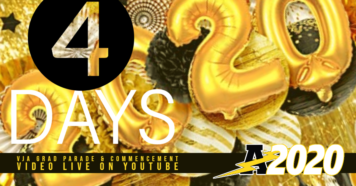 AndrewHS_d230's tweet photo. The Class of 2020 countdown is on!  #vja2020vision @Rnolting21 @vjabolts @VJABands @musicmoan @AndrewStuCo @VJA_POZsquad https://t.co/44WIUABCFa