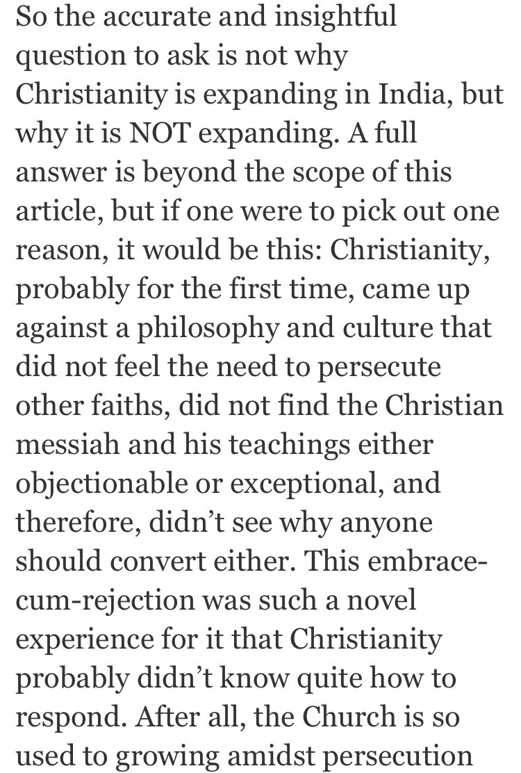 Amidst misleading statistics on Christianity in India (the real numbers are several times higher, as many misreport their religion for economic reasons), Tony Joseph advances a theory that Christianity abandoned the mission to convert Hindus, as they don’t give active resistance.