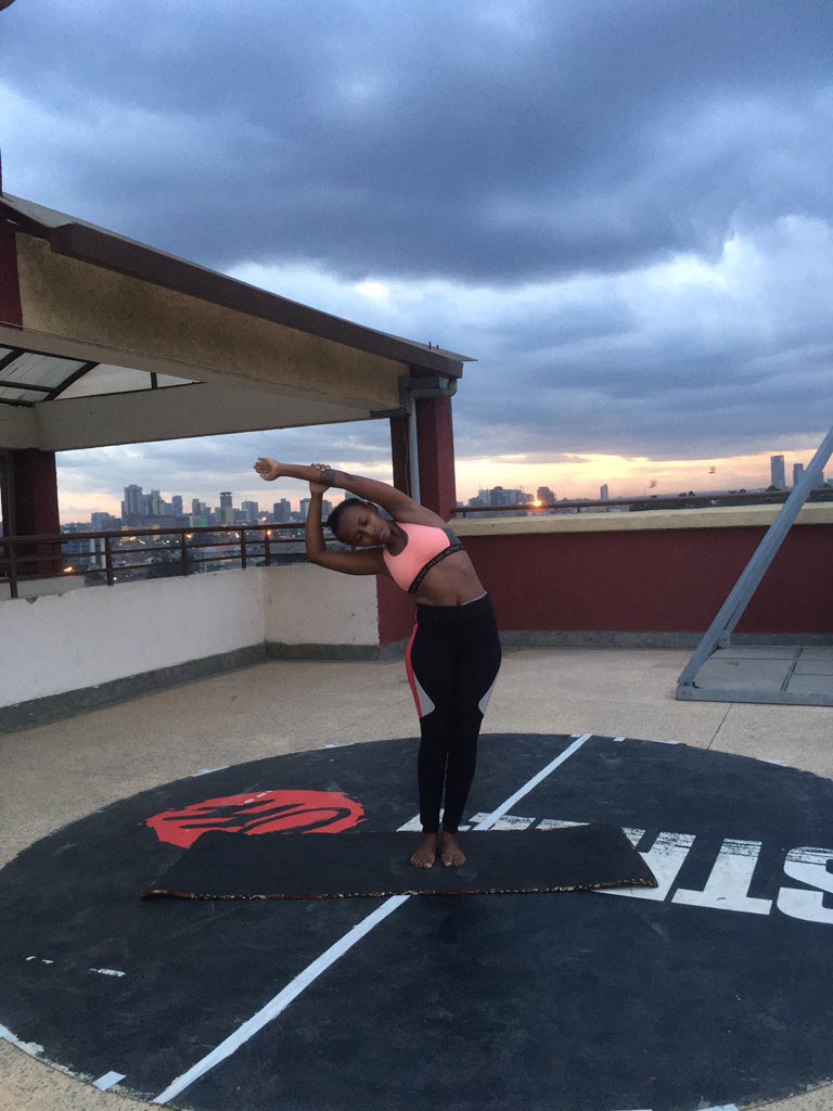 Wanjiku_Pekena's tweet photo. Standing #parighasana #climbthatwall #gatepose https://t.co/BCenilLZge