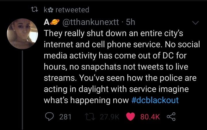 Olaz01's tweet photo. every tweet about this is getting deleted, coincidence? i think not. kindly rt #dcblackout #anonymus #GeorgeFloyd #BlackLivesMatter #Anonymous https://t.co/MDIXc916Lz