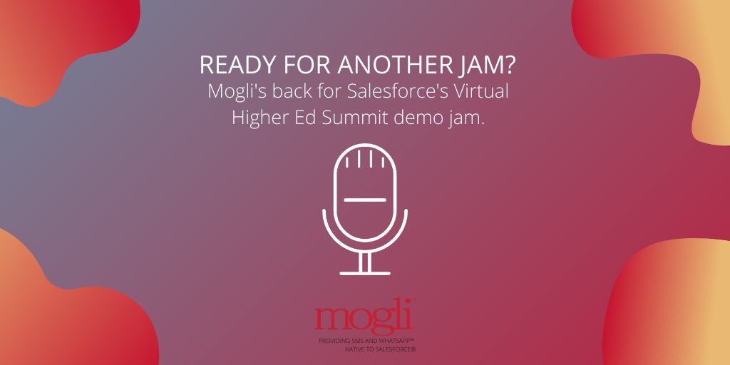 mogli_tech's tweet photo. Are you ready for this?
The Mogli Team has won #demojam after demo jam by shaking up what it means to give a product demo.
Come to the virtual @SalesforceOrg #HigherEdSummit (free) and learn everything that #textmessaging can do to serve higher education #digitalcommunications. https://t.co/2G9spoiXus