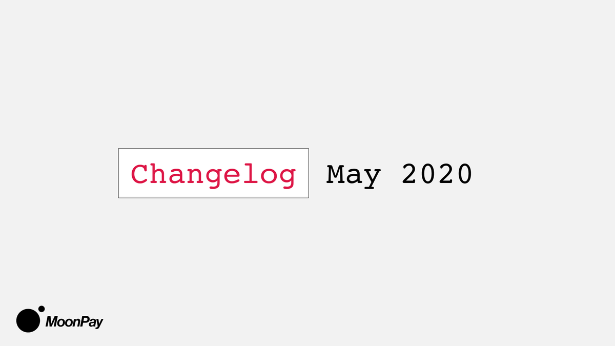 moonpay's tweet photo. We are happy to share what the team at MoonPay has been working on over the past month! Checkout the highlights in our May Changelog. 🚀 https://t.co/DAYQxcu5gp https://t.co/EXgftqbkvQ