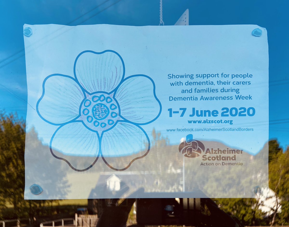 #DementiaAwarenessWeek2020 #forgetmenot @alzscot @AlzScotDNC rasing awareness on my window