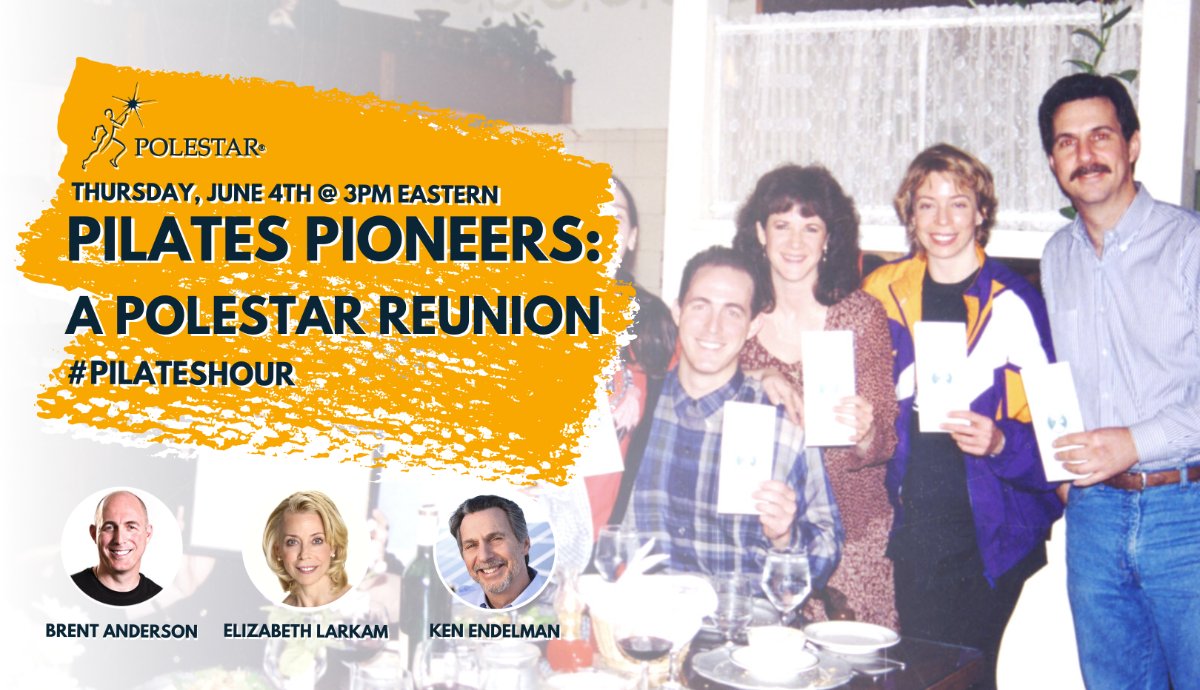 PolestarPilates's tweet photo. Elizabeth Larkam and Ken Endelman join us this week on #PilatesHour: Pilates Pioneers, a Polestar Reunion. Register: https://t.co/8gadgWoX04 https://t.co/2Wjjjaa5K7