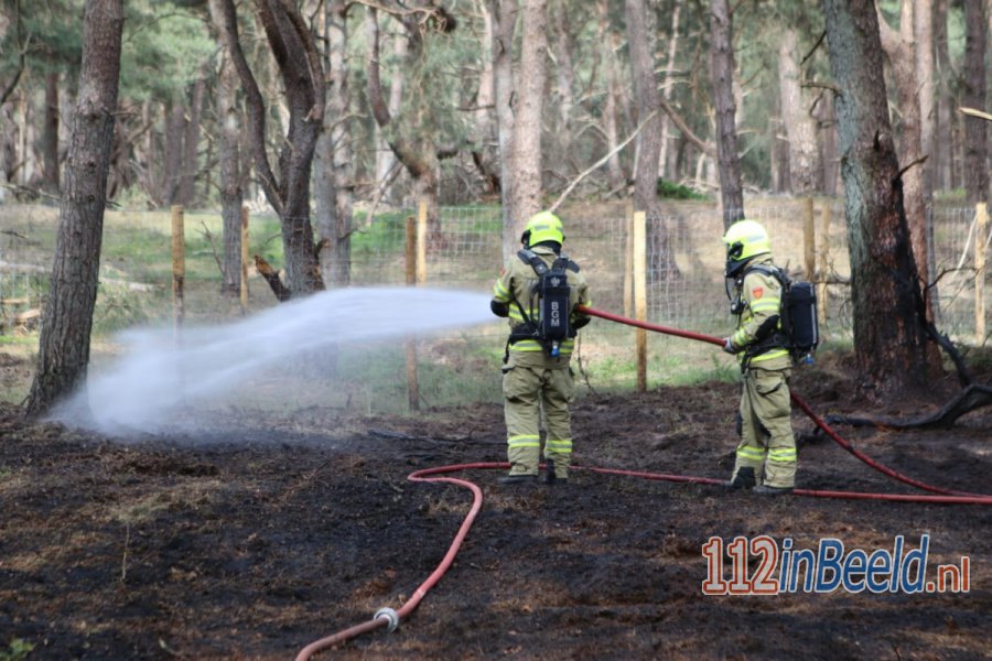 Brandweer blust beginnende natuurbrand aan de Planken Wambuisweg in #Otterlo. 112 in Beeld.
