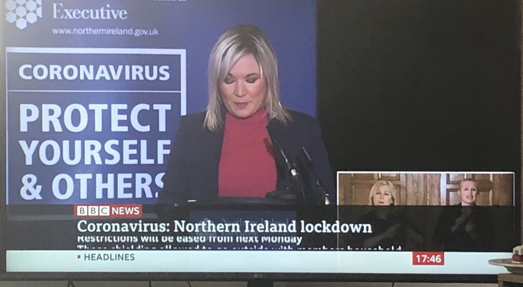 LynneTurner3's tweet photo. 🤬 just turned the telly on to see this! It's no good having any signers (and why 2 together?) if you can't see them due to 'breaking news' caption right across them! I did check to see if I had pressed the information button. No this is what #BBC1 broadcasted!! https://t.co/hcaiFrqMma