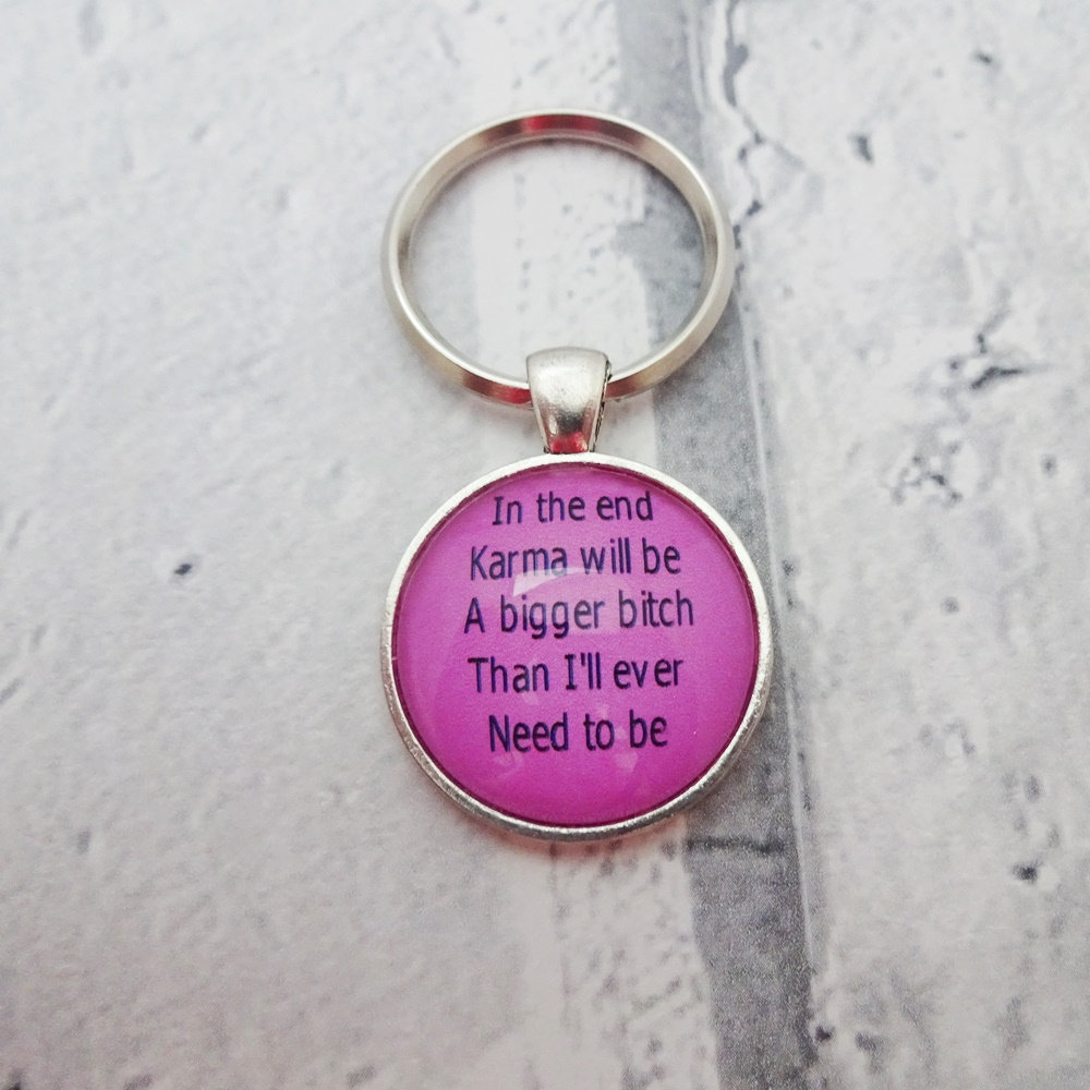 martisanne's tweet image. Karma keychain, Karma is a bitch, Karma quote, Quote keyring, Funny keyring, Break up gift, Divorce , Sarcastic gift, Karma keyring, Q2 tuppu.net/ed48c753 #EtsyTeamUnity #TMTinsta #FunnyKeychain