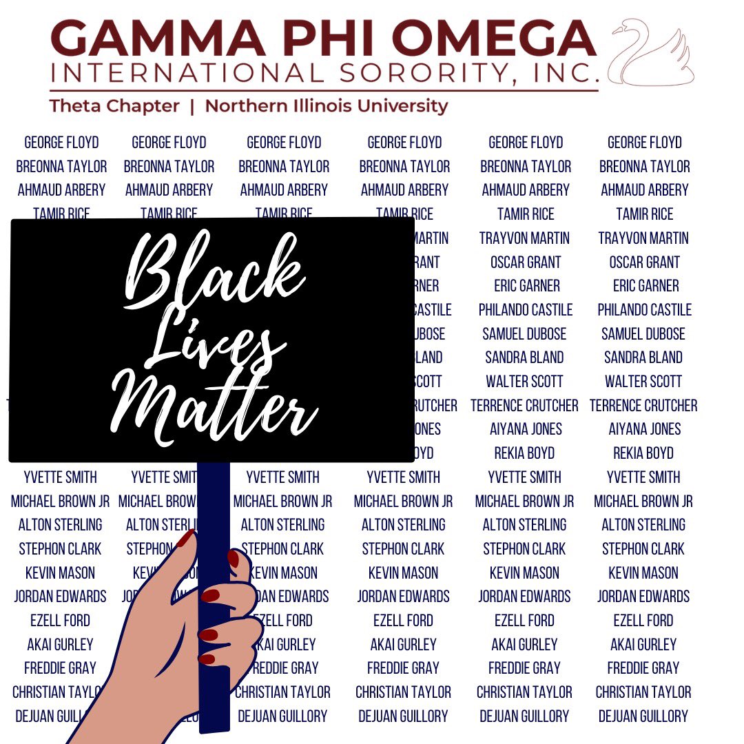 Our Tremendous Θ chapter stands for #blacklivesmatter and there will NOT be silence around this issue. Speak up, stand up, demand change. It is our job to amplify melanated voices, speak out against racism, educate ourselves and our family friends children and white supremacist.