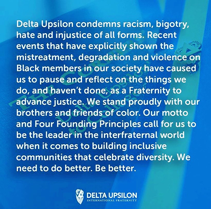 <a href="/UTAdeltaupsilon/">Delta Upsilon</a> <a href="/deltaupsilon/">Delta Upsilon</a> Thank you #protests2020